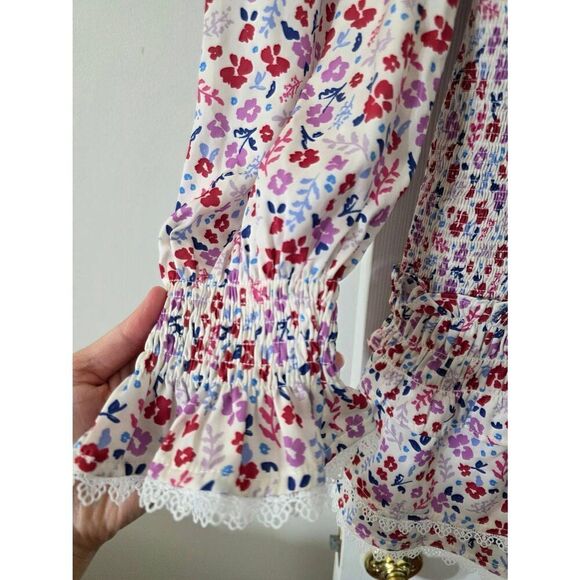 Cake for dinner Floral Mini Smocked Dress L - Picture 3 of 11